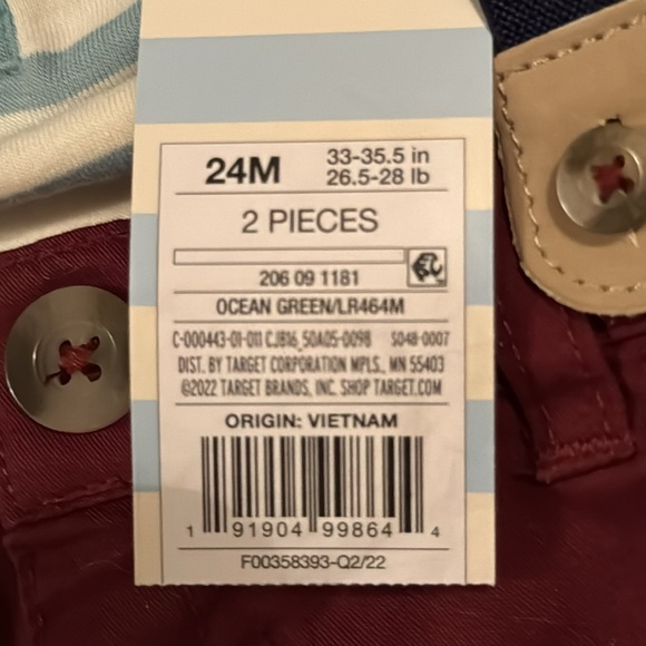 ✅2/$20✅NWT Baby Cat & Jack 2 piece 24month onesie wth shorts & suspenders! - Picture 6 of 9